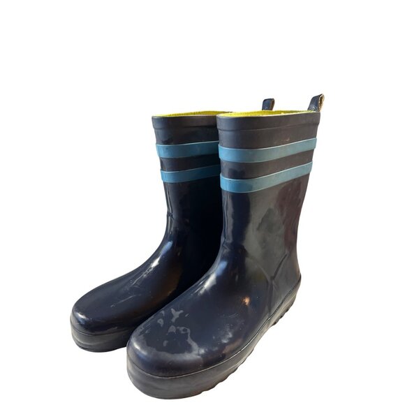 Gymboree Kids Rain Boots Size 2 Navy Blue Rubber - Picture 1 of 6